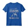 Just a Girl who loves Horses And Dogs - Ragazza cane e cavallo Maglietta - Ideale come Regalo per Amanti degli Animali