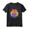 Colorful Splash Art Pomerania Ritratto Pom Puppy Proprietario Maglietta - Design Unico per Amanti dei Pomerania - Acquerello e Grafica Vintage