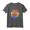 Colorful Splash Art Pomerania Ritratto Pom Puppy Proprietario Maglietta - Design Unico per Amanti dei Pomerania - Acquerello e Grafica Vintage