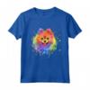 Colorful Splash Art Pomerania Ritratto Pom Puppy Proprietario Maglietta - Design Unico per Amanti dei Pomerania - Acquerello e Grafica Vintage