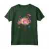 Rosa Flamingo Acquerello T-shirt Fiori Hawaiani Floreale - Aloha Vibes in Paradise - Maglietta Unica e alla Moda per Amanti degli Uccelli e Surfisti