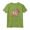 Rosa Flamingo Acquerello T-shirt Fiori Hawaiani Floreale - Aloha Vibes in Paradise - Maglietta Unica e alla Moda per Amanti degli Uccelli e Surfisti