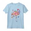 Rosa Flamingo Acquerello T-shirt Fiori Hawaiani Floreale - Aloha Vibes in Paradise - Maglietta Unica e alla Moda per Amanti degli Uccelli e Surfisti