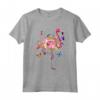 Rosa Flamingo Acquerello T-shirt Fiori Hawaiani Floreale - Aloha Vibes in Paradise - Maglietta Unica e alla Moda per Amanti degli Uccelli e Surfisti
