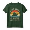 I Like Snails and Maybe 3 People Funny Snail Retro Vintage Maglietta - Cool Graphic Print for Snail Lover - Ideal for Biologists and Entomologists
