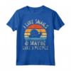 I Like Snails and Maybe 3 People Funny Snail Retro Vintage Maglietta - Cool Graphic Print for Snail Lover - Ideal for Biologists and Entomologists