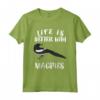 Life is Better With Magpies - Maglietta per Amanti degli Animali - Con Stampa di Gazze - Leggera e Confortevole