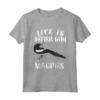 Life is Better With Magpies - Maglietta per Amanti degli Animali - Con Stampa di Gazze - Leggera e Confortevole