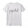 Meow Shirt - Cat Mom Shirt Women Cat Lover T-shirt - Cat in Heartbeat Design - Perfect Gift for Cat Lady