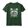 Logopedista di giorno Cat Lover by Night - Maglietta per Amanti dei Gatti - Regalo per Compleanni, Natale e Altre Occasioni Speciali
