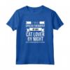 Logopedista di giorno Cat Lover by Night - Maglietta per Amanti dei Gatti - Regalo per Compleanni, Natale e Altre Occasioni Speciali