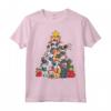 French Bulldog Christmas Tree Santa Dog Xmas Gift Boys Kids Maglietta - Funny Dog Lover Clothing for Kids - Perfect Christmas Present for Dog Enthusiasts