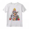 French Bulldog Christmas Tree Santa Dog Xmas Gift Boys Kids Maglietta - Funny Dog Lover Clothing for Kids - Perfect Christmas Present for Dog Enthusiasts