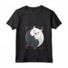 Donna Yin Yang Gatti - Maglietta Yoga Zen con Collo a V - Regalo Divertente per Amanti dei Gatti