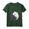 Donna Yin Yang Gatti - Maglietta Yoga Zen con Collo a V - Regalo Divertente per Amanti dei Gatti