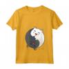 Donna Yin Yang Gatti - Maglietta Yoga Zen con Collo a V - Regalo Divertente per Amanti dei Gatti