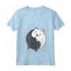 Donna Yin Yang Gatti - Maglietta Yoga Zen con Collo a V - Regalo Divertente per Amanti dei Gatti