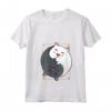 Donna Yin Yang Gatti - Maglietta Yoga Zen con Collo a V - Regalo Divertente per Amanti dei Gatti