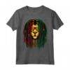 Dreadlocks Leone Reggae Gatto Selvatico Rasta Africa Look Maglietta - Design Musicale Rastafariano con il Leone della Giungla