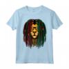 Dreadlocks Leone Reggae Gatto Selvatico Rasta Africa Look Maglietta - Design Musicale Rastafariano con il Leone della Giungla