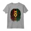Dreadlocks Leone Reggae Gatto Selvatico Rasta Africa Look Maglietta - Design Musicale Rastafariano con il Leone della Giungla