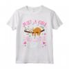 Maglietta Just A Girl Who Loves Sloths - Regalo Bradipo Divertente per Compleanni o Natale - Ideale per Amanti degli Animali