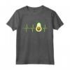Avocado Heartbeat T-Shirt - Camicia Divertente per Amanti dell'Avocado - Regalo Vegan per Compleanno o Natale