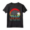 Live Ugly Fake Your Death Opossum - Retro Possum Opposum Gift Maglietta - Unique Animal Lover Wildlife Apparel for Men, Women, Kids