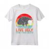 Live Ugly Fake Your Death Opossum - Retro Possum Opposum Gift Maglietta - Unique Animal Lover Wildlife Apparel for Men, Women, Kids