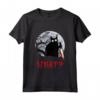 Gatto Cosa? Divertente Gatto Nero con Coltello Halloween Maglietta - Ideale Regalo per Amanti dei Gatti e Halloween