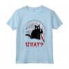 Gatto Cosa? Divertente Gatto Nero con Coltello Halloween Maglietta - Ideale Regalo per Amanti dei Gatti e Halloween