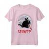Gatto Cosa? Divertente Gatto Nero con Coltello Halloween Maglietta - Ideale Regalo per Amanti dei Gatti e Halloween