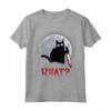 Gatto Cosa? Divertente Gatto Nero con Coltello Halloween Maglietta - Ideale Regalo per Amanti dei Gatti e Halloween