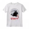 Gatto Cosa? Divertente Gatto Nero con Coltello Halloween Maglietta - Ideale Regalo per Amanti dei Gatti e Halloween