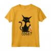 COSA? - Gatto divertente nero con coltello Maglietta - Leggera e Taglio Classico - Ideale per gli Amanti dei Gatti