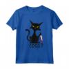 COSA? - Gatto divertente nero con coltello Maglietta - Leggera e Taglio Classico - Ideale per gli Amanti dei Gatti