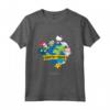 Earth is Home - HapTiger and Friends Maglietta con Licenza Ufficiale Sanrio - Ideale per Appassionati di Sanrio