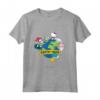 Earth is Home - HapTiger and Friends Maglietta con Licenza Ufficiale Sanrio - Ideale per Appassionati di Sanrio