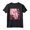 Carino Kawaii Boba Tè Gatto - Maglietta Anime Girls Giapponese - Ideale per Amanti del Kawaii e del Tè Boba