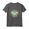 Cerchio con Logo DC Wonder Woman Invecchiato Canotta - Maglietta Ufficiale per Veri Fan di Supereroi DC - Ideale come Regalo per Compleanni o Feste