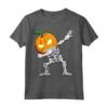 Halloween Boys Dabbing Skeleton Scary Pumpkin Jack O Lantern Maglietta - Cool Trick or Treat Design for Hip Hop Lovers - Perfect for Halloween Parties