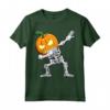 Halloween Boys Dabbing Skeleton Scary Pumpkin Jack O Lantern Maglietta - Cool Trick or Treat Design for Hip Hop Lovers - Perfect for Halloween Parties