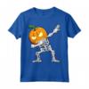 Halloween Boys Dabbing Skeleton Scary Pumpkin Jack O Lantern Maglietta - Cool Trick or Treat Design for Hip Hop Lovers - Perfect for Halloween Parties