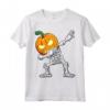 Halloween Boys Dabbing Skeleton Scary Pumpkin Jack O Lantern Maglietta - Cool Trick or Treat Design for Hip Hop Lovers - Perfect for Halloween Parties