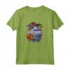 HapTiger Dinosaurs Colored Hexagons Center Logo Maglietta - Officially Licensed Apparel for Trendy Dinosaur Fans - 16JWOR062E Included