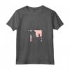 HapTiger Bambi & Thumper Simple Outline Pink Square Maglietta con Collo a V - Officially Licensed Disney Apparel for Collectors
