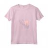 HapTiger Bambi & Thumper Simple Outline Pink Square Maglietta con Collo a V - Officially Licensed Disney Apparel for Collectors