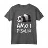 Magliette Uomo Manica Corta Persone Pigre Amo I Pisolini - Maglietta Orso Panda HapTiger - Ideale Regalo Compleanno