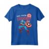 HapTiger Captain America Legendary Dad - Festa del Papà Maglietta - Regalo Unico per il Papà - Ideale per Father's Day e Family Trip