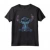 HapTiger Lilo & Stitch Distressed Stitch Portrait Maglietta - Officially Licensed Disney Apparel - Ohana Means Family